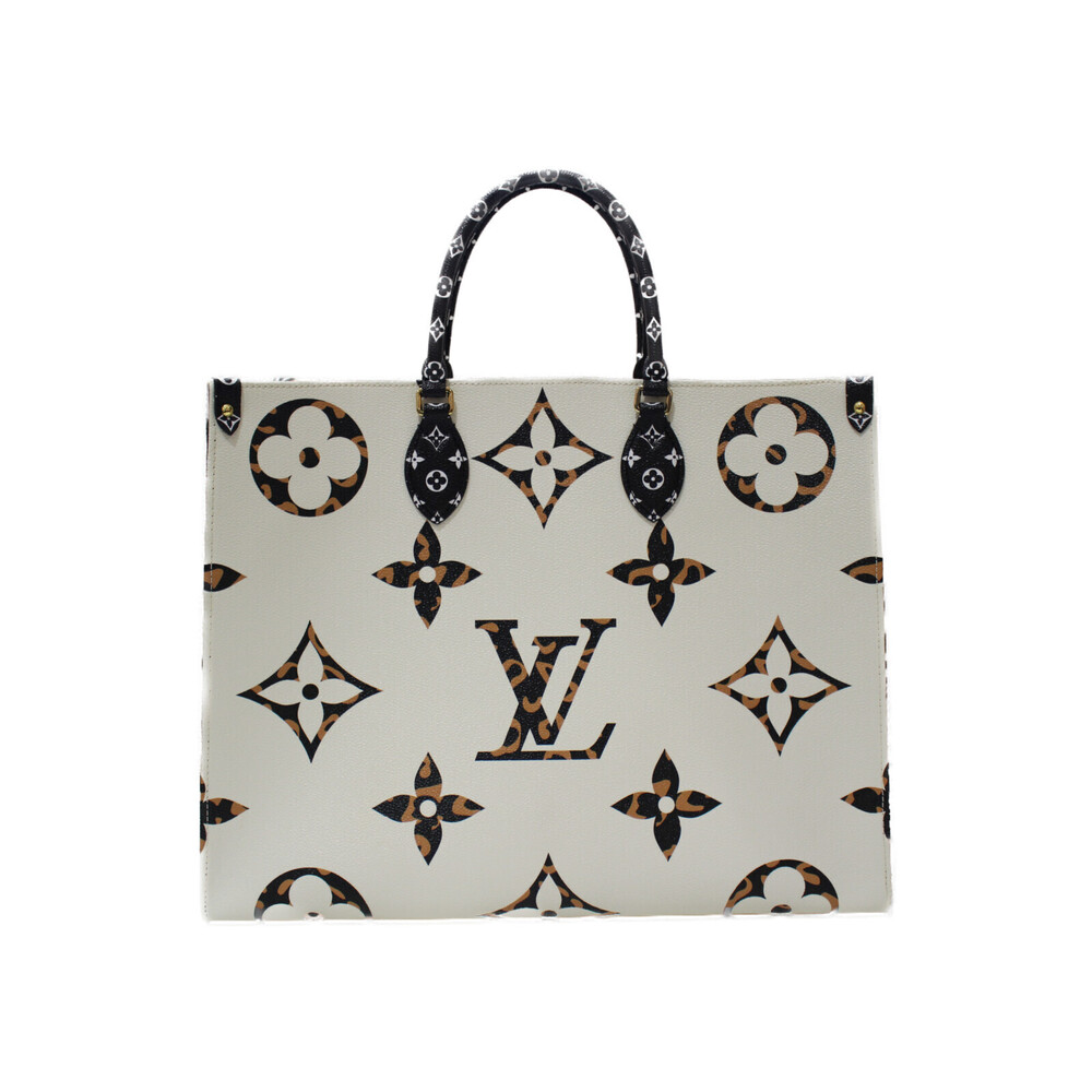 Louis Vuitton On the Go Monogram Jungle Tote Bag White - Picture 1 of 7